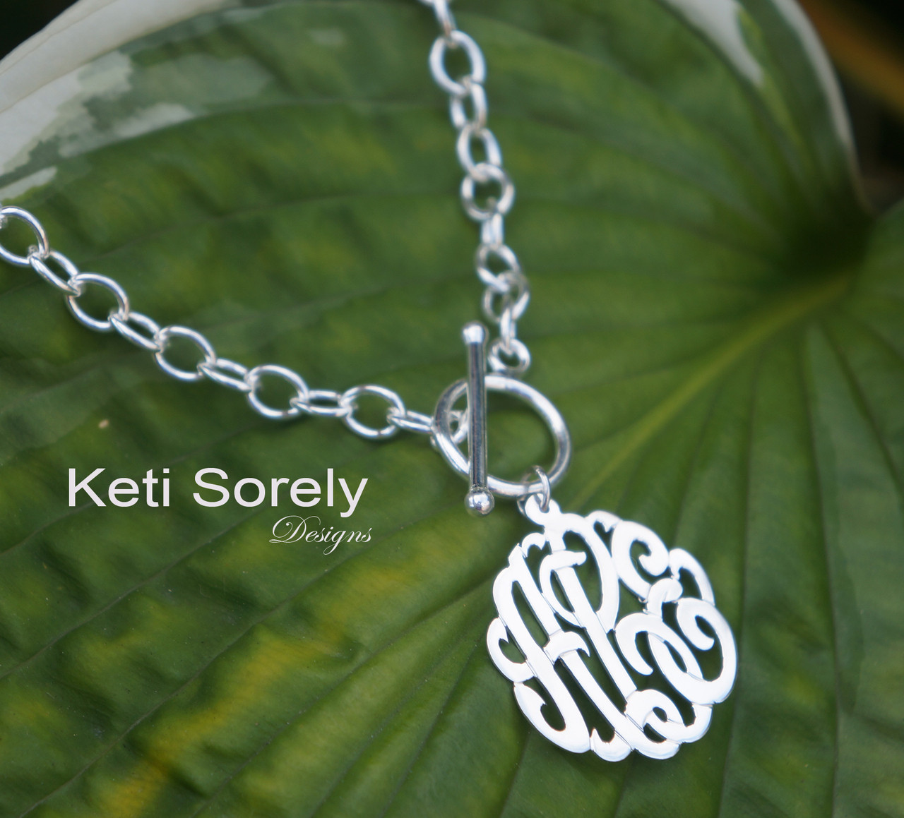 Monogram Charms Necklace In Silver