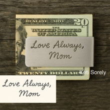Sterling Silver Custom Engraved Money Clip for Man
