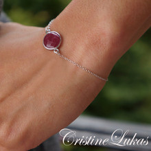 Ruby Bracelet - Silver or Gold Vermeil