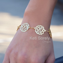 Family Monogrammed Initials Bracelet - Yellow Gold