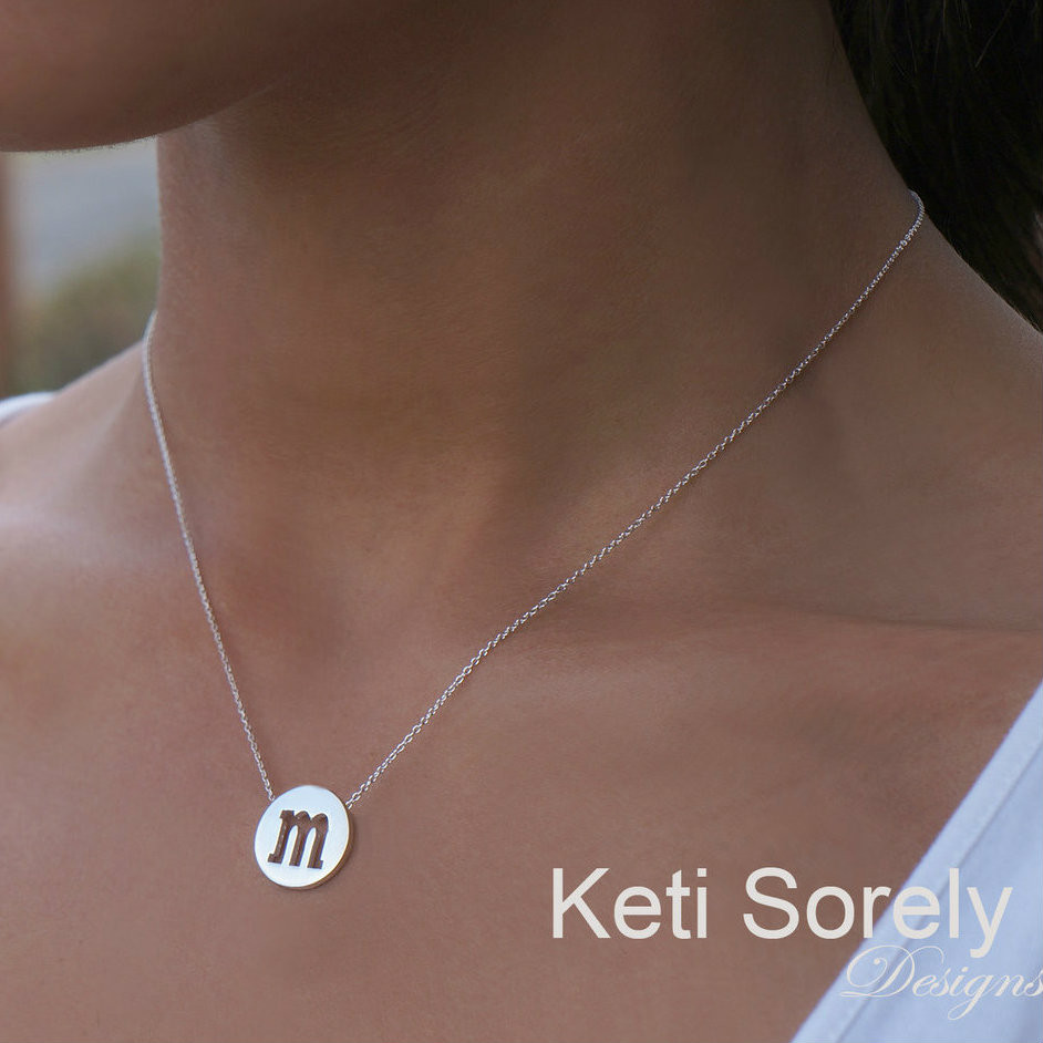 Personalized disc necklace with cut out 