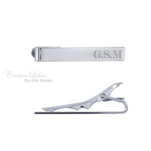 Men's Personalized Tie Bar -Sterling Silver