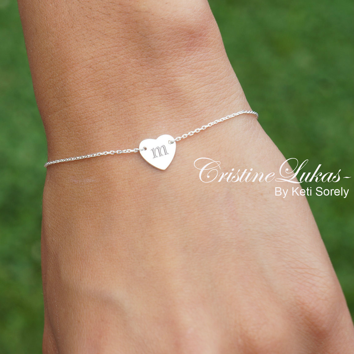 Engraved, Rose Gold, Heart Chain Bracelet, Personalised| Jewels 4 Girls