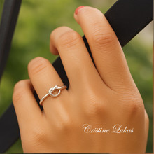 Love Knot Infinity Ring in Solid Gold, White, Rose or Yellow Gold