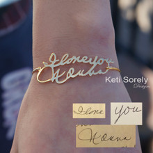 Your Handwritten Message Bangle - Choose Your Metal