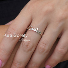 Personalized Dainty Name Ring - Sterling Silver or Solid Gold
