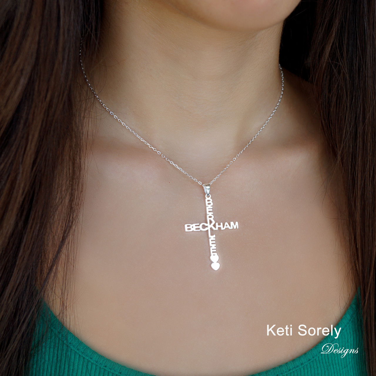 Personalized Cross Necklace with Engraved Stainless steel won't rust -  Unique Art World - Handcraft and Engraving service