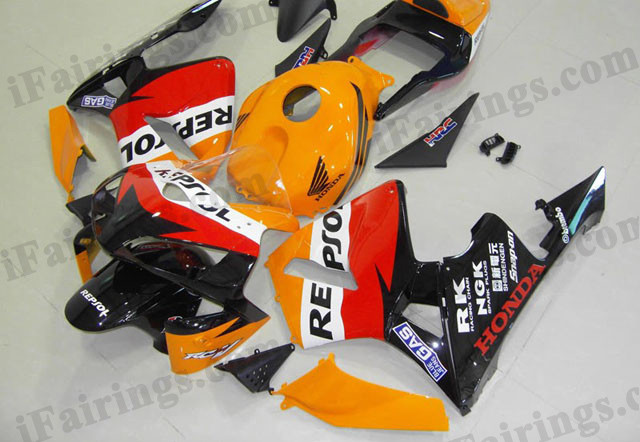 Honda Cbr600rr 2003 2004 Repsol Replica Fairing Kit Ifairings Com