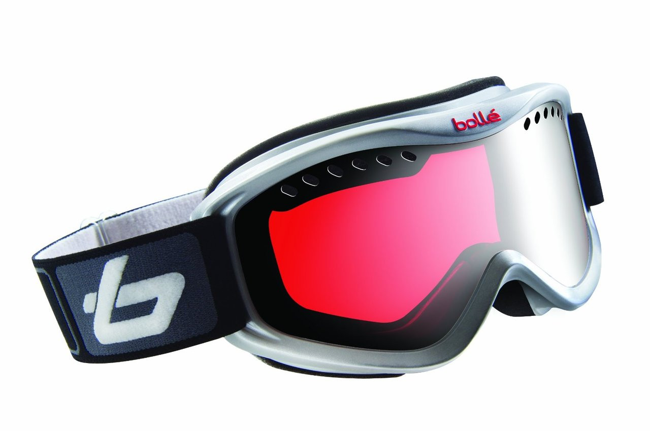 Bollé Ski Goggles Carve in Silver with Vermillion Gun Lens Rhino