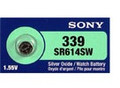 Sony Murata 339 - SR614 Silver Oxide Button Battery 1.55V