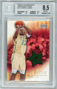 2003-04 Upper Deck Hardcourt Lebron James #LJF Hardcourt Floor BGS 8.5