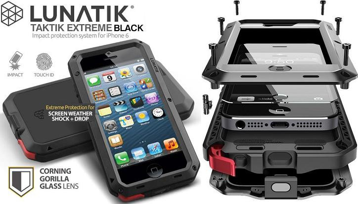 iPhone 4/4S/5/5S/6/6+ Lunatik Taktik Extreme Protection Case with