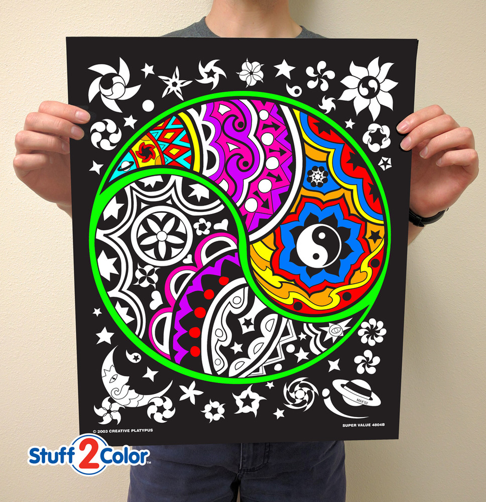 Fuzzy Poster To Color Yin Yang 16x Stuff2color Fuzzy Poster To Color Yin Yang 16x Stuff2color