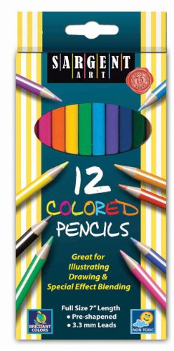 12-Count Assorted Colored Pencils 