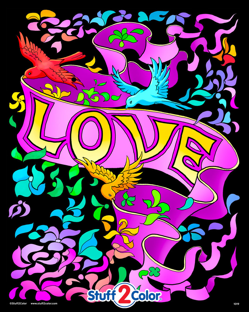 Love Banner - Velvet Coloring Poster