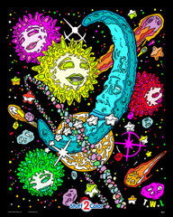 Cosmos - Fuzzy Coloring Poster 