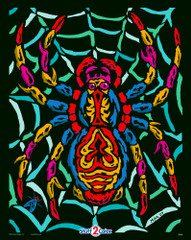 Spider - Velvet Coloring Poster for Kids and Adults