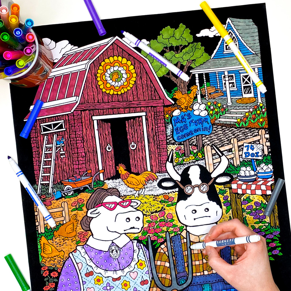 6 Coole Tier-Poster Zum Ausmalen – Flauschiger Samt, 20x25 Cm, Für Kids & Erwachsene