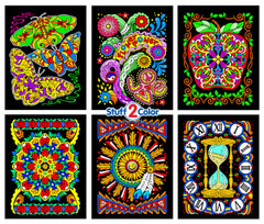 6-Pack of 8x10 Velvet Posters Triangle Octagon Square Circle Pentagon Hexagon