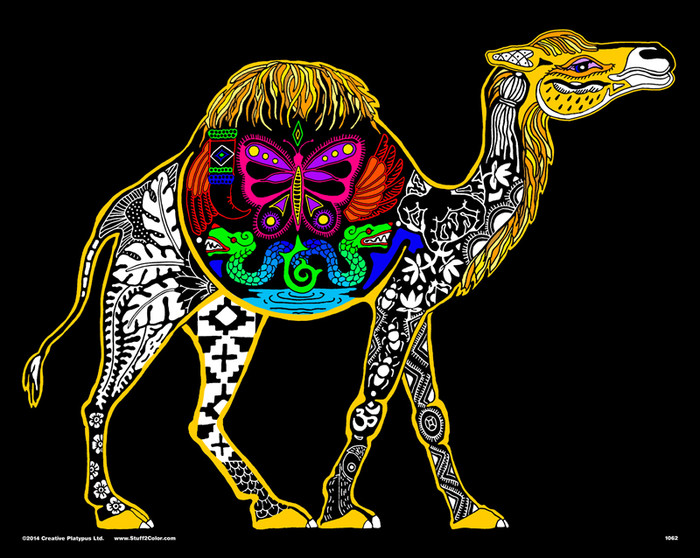 Camel - 16x20 Fuzzy Velvet Coloring Poster Inner Nature ...