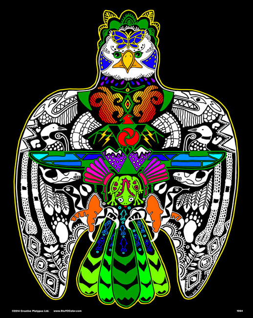 Thunderbird - 16x20 Fuzzy Velvet Coloring Poster Inner ...