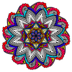 Paisley Bloom Mandala - Line Art