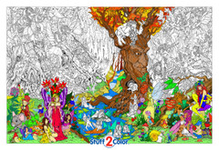 Beneath The Trees - Giant Coloring Poster