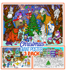 Christmas Giant Coloring Poster 3 Pack