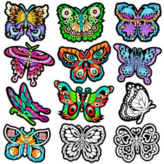 Color Your Own Velvet Butterflies - 12 Pack of Fuzzy Velvet Designs
