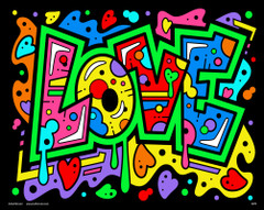 Graffiti Love - Fuzzy Velvet Coloring Poster