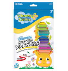 Bazic Super Tips Washable Markers (20 Pack)