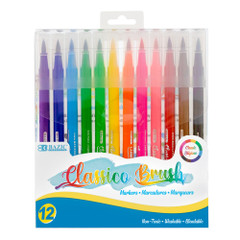 Bazic Classico Brush Markers (12 Pack)