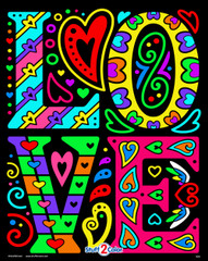 Love Letters - Fuzzy Velvet Coloring Poster