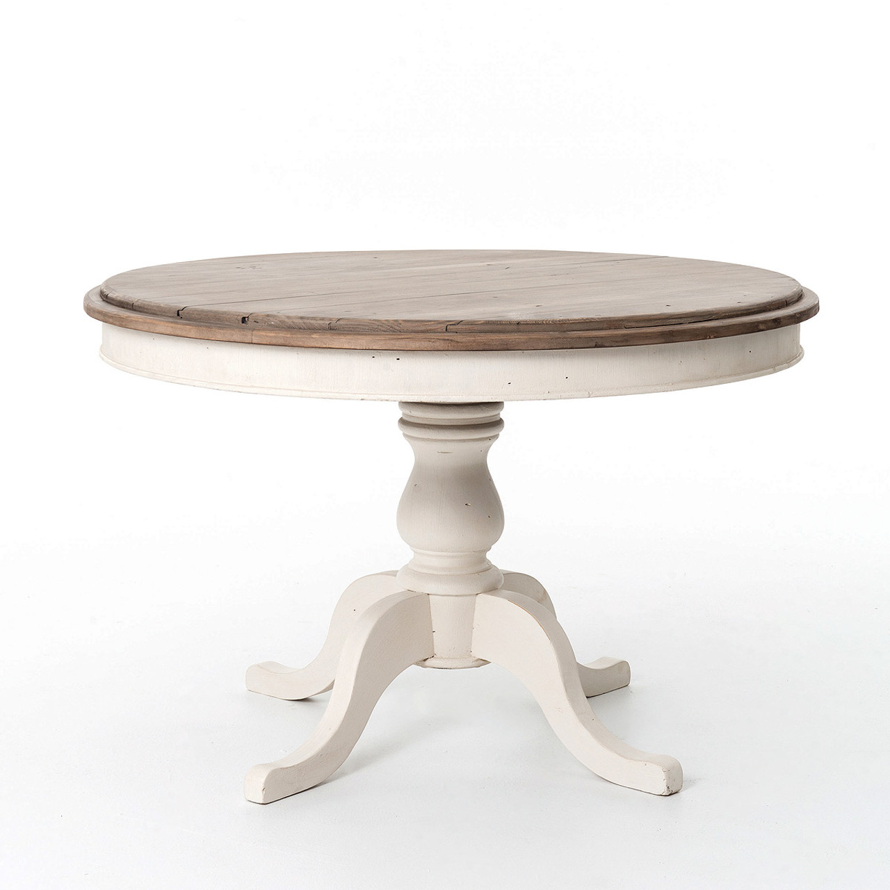 Cottage Round Pedestal White Kitchen Table 47 Cottage Round Pedestal Kitchen Table 47
