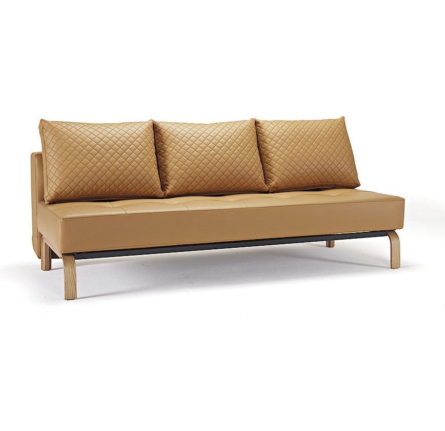 Sly Deluxe Q Full Size Convertible Leather Sofa Bed Zin Home