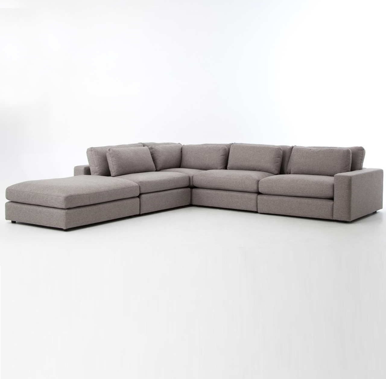 Bloor Gray Contemporary 5 Piece Corner Sectional Sofa Zin Home