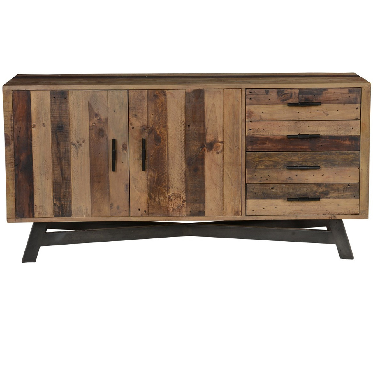 Farmhouse Rustic Reclaimed Wood Sideboard Buffet Zin Home Farmhouse Rustic Reclaimed Wood Sideboard Buffet - Farmhouse Rustic Reclaimed Wood Sideboard Buffet Zin Home