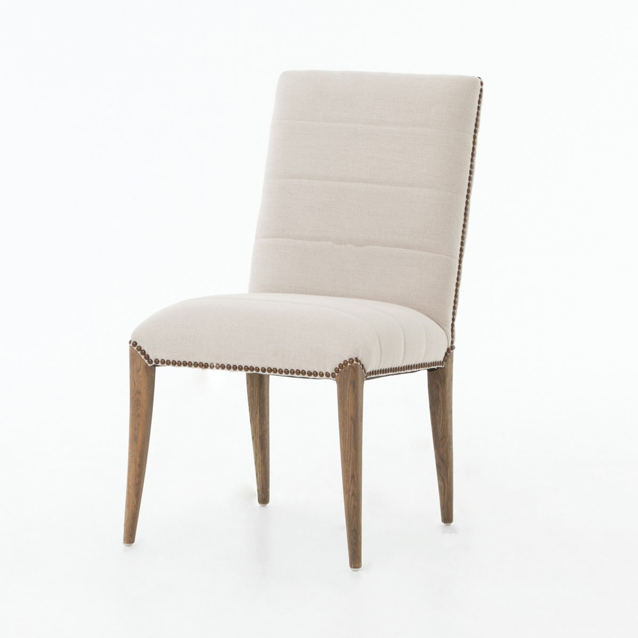 Nate Upholstered Oak Dining Chair with Nailheads | Zin Home
