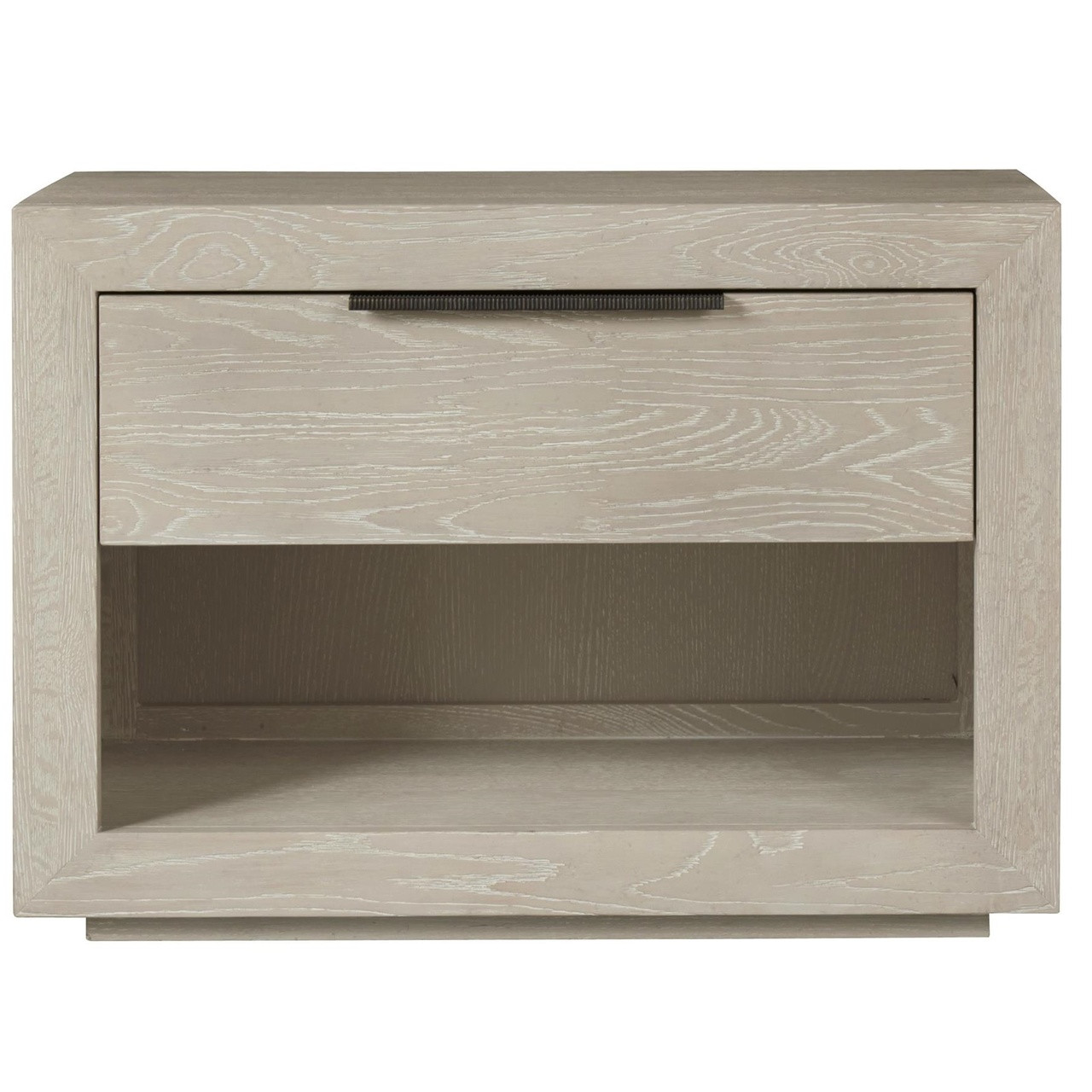 Modern Grey Oak Huston 1 Drawer Nightstand Zin Home