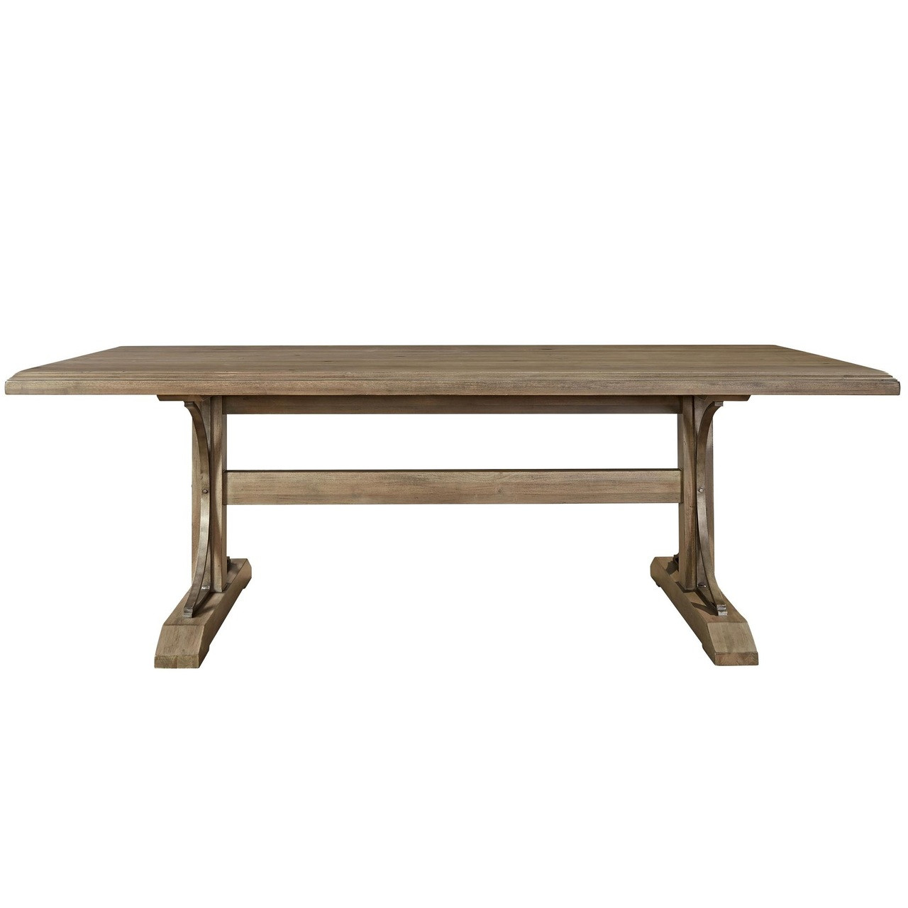 French Country Wooden Trestle Dining Table 89" Zin Home