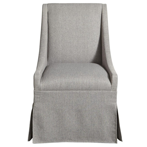 Townsend Modern Grey Upholstered Skirted Dining Chair