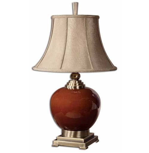Daviel Red Ceramic Table Lamp | Zin Home