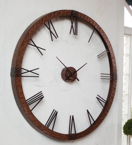 Amarion Rustic Metal Oversized Wall Clock 60" | Zin Home