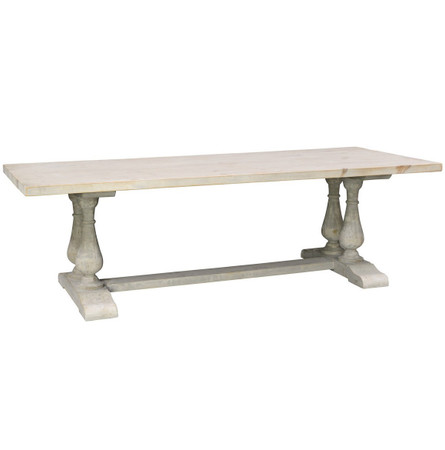 Reclaimed Wood Dining Table White Legs