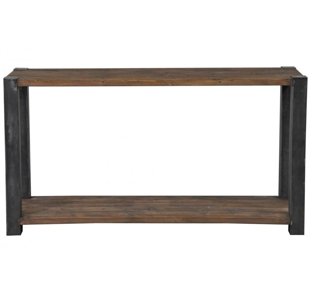 Reclaimed Wood Jaden Console Table Zin Home - Rustic Wood And Metal Console Table With Shelf reclaimed wood jaden console table zin home - rustic wood and metal console table with shelf