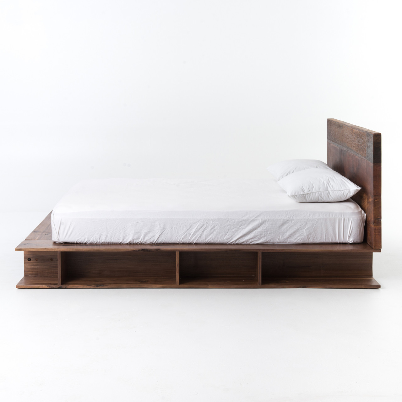 Bonnie Rustic Reclaimed Wood King Platform Bed Frame Zin Home ... Bonnie Reclaimed Wood King Platform Bed frame, Low profile ... - Bonnie Rustic Reclaimed Wood King Platform Bed Frame Zin Home