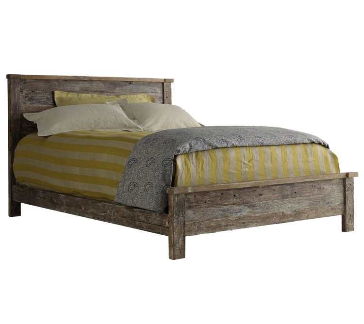 Hampton Rustic Teak Wood King Bed Frame Zin Home