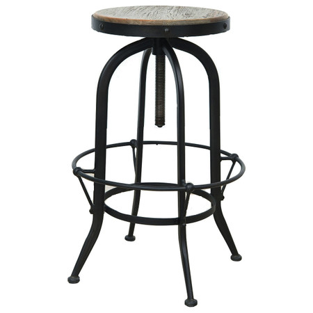 Rustic Industrial Adjustable Bristol Barstool Zin Home - Rustic Industrial Adjustable Bristol Barstool Zin Home