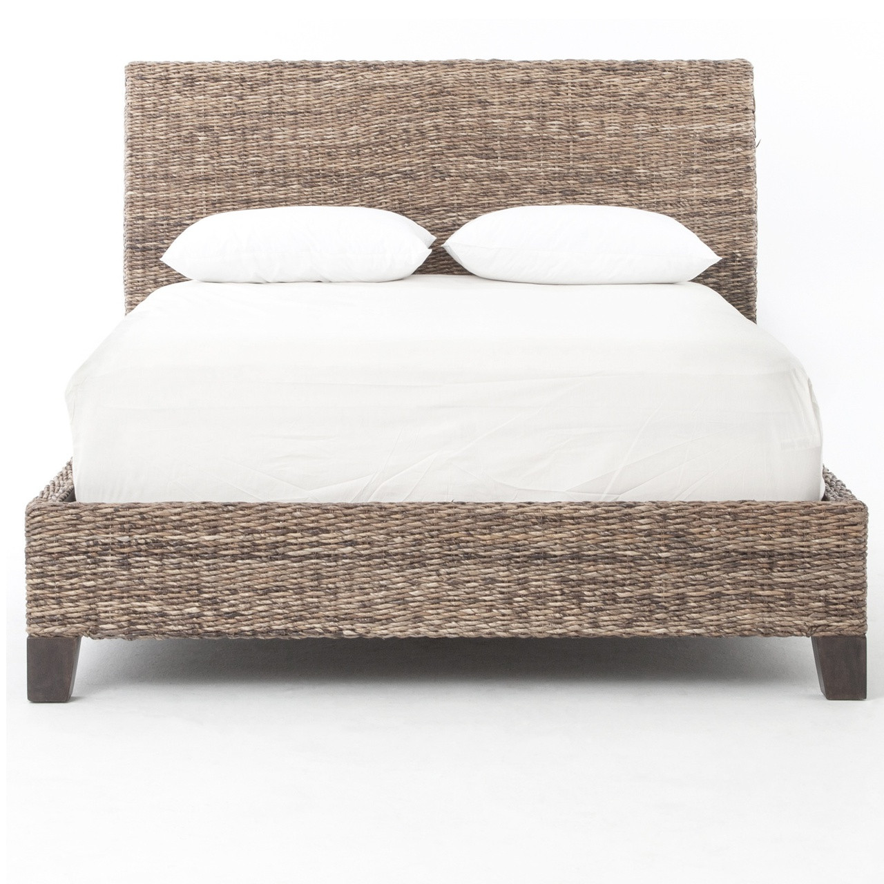 wicker bed frame king