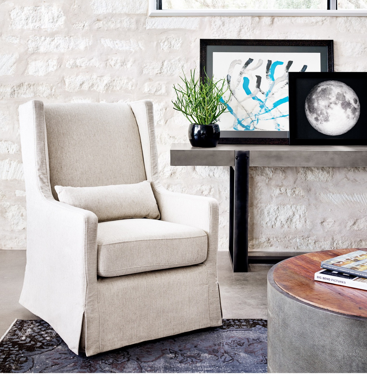 round 38" reclaimed wood + shagreen coffee table | zin home round 38" reclaimed wood + shagreen coffee table | zin home